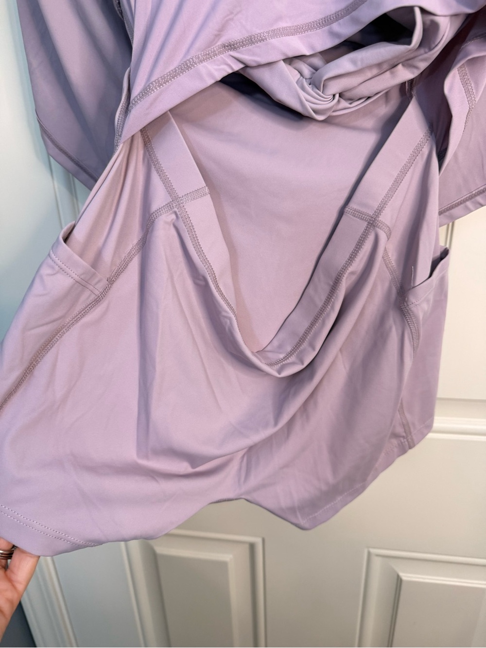 HALARA Pink Purple Scoop-Neck Mini Tennis Dress with Easy Peasy Shorts NWT - Picture 8 of 9